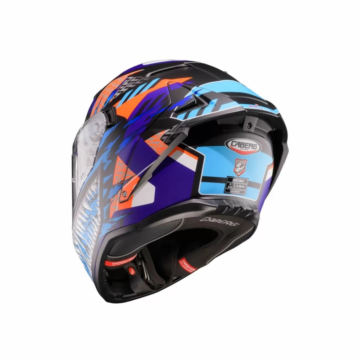 CASCO CABERG DRIFT EVO II NOBO MATT BLACK/RED FL