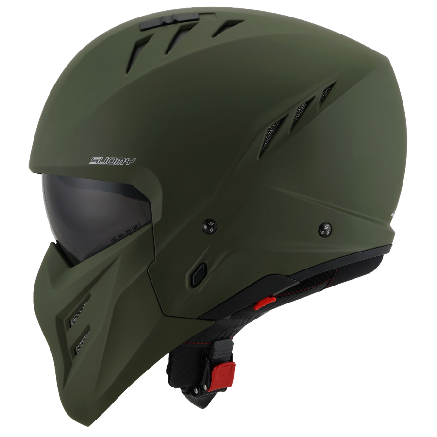 CASCO SUOMY ARMOR PLAIN MATT ARMY GREEN E06