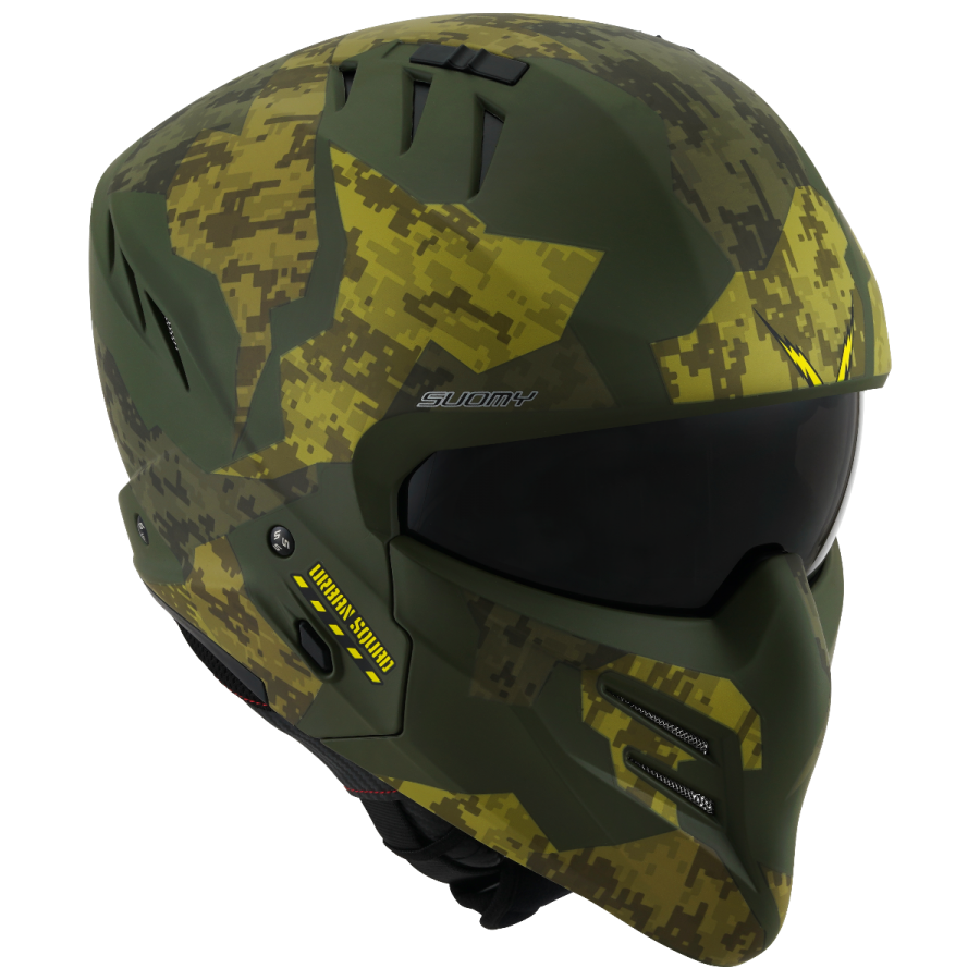 CASCO SUOMY ARMOR URBAN SQUAD CAMOUFLAGE MATT ARMY GREEN E06