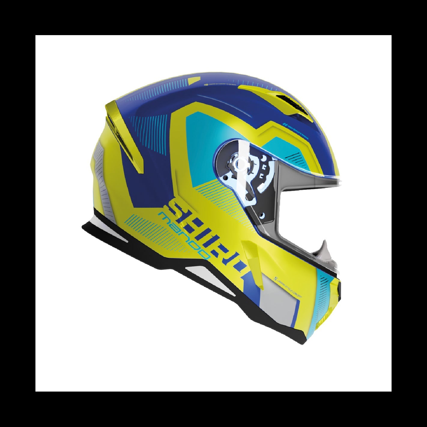 CASCO SHIRO HUNTER MANDO MATT BLUE/YELLOW