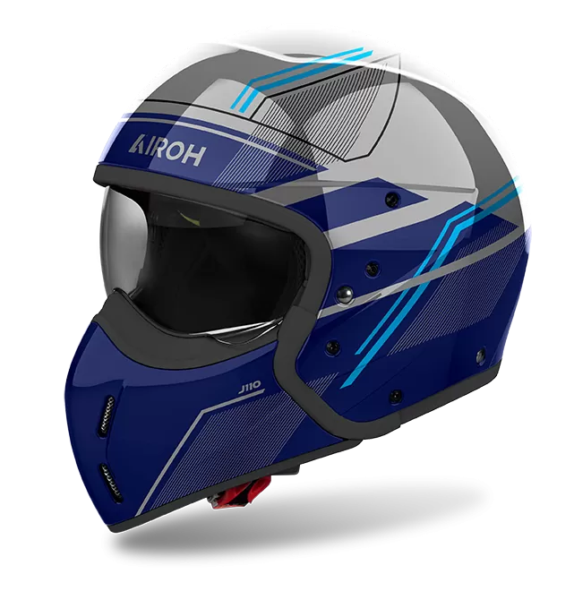 CASCO AIROH J110 SLIM BLUE GLOSS