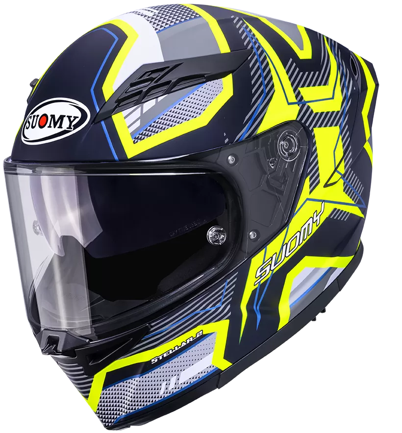 CASCO SUOMY STELLAR 2 BLACKSTAR MATT BLACK/YELLOW