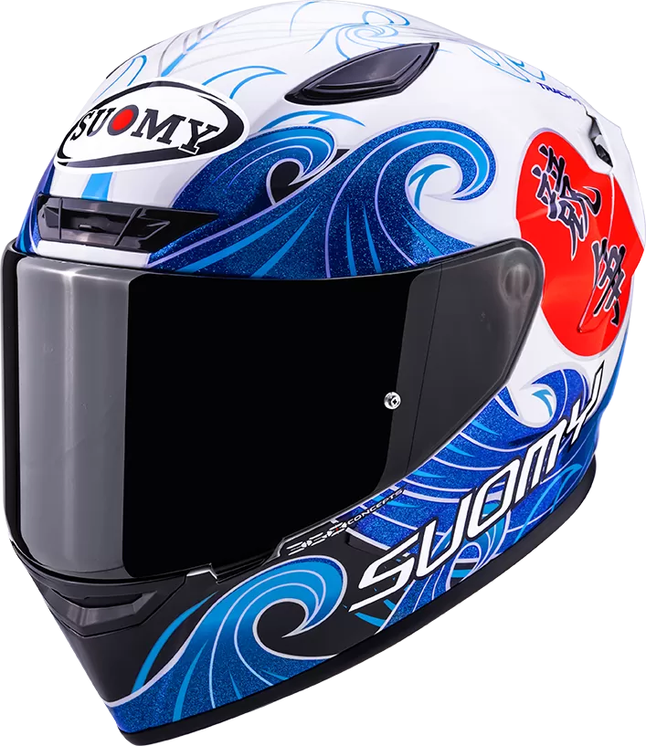 CASCO SUOMY TRACK-1 WAVES WHITE