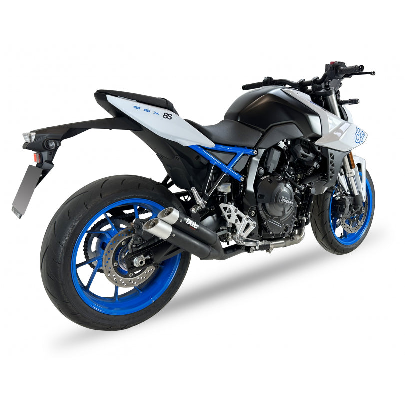 ESCAPE IXIL FULL SYSTEM - DUAL HYPERLOW BLACK XL - SUZUKI GSX-8S 23-24 (WEM2 WEM3)