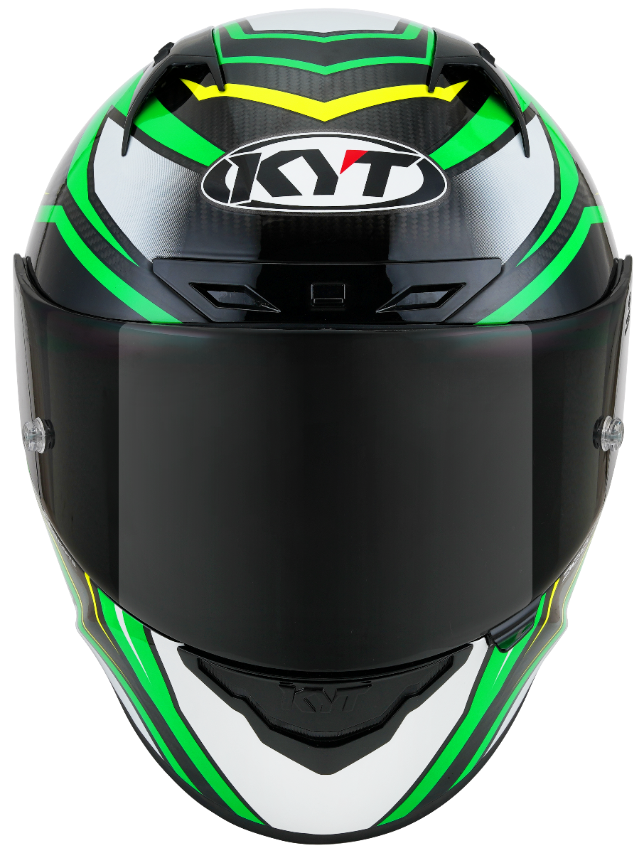 CASCO KYT NZ-RACE CARBON STRIDE GREEN FLUO