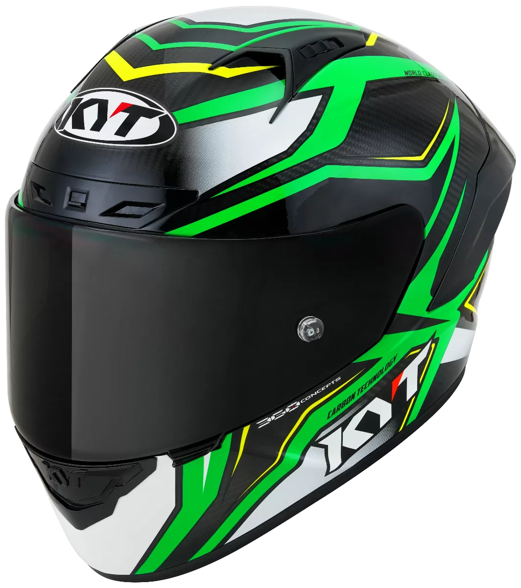 CASCO KYT NZ-RACE CARBON STRIDE GREEN FLUO