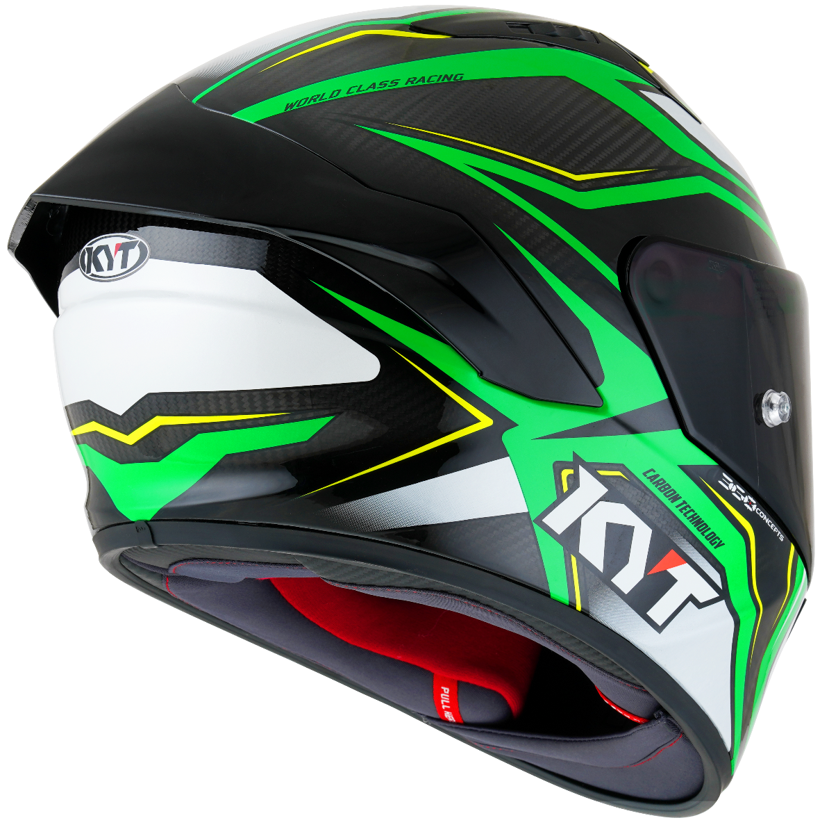 CASCO KYT NZ-RACE CARBON STRIDE GREEN FLUO