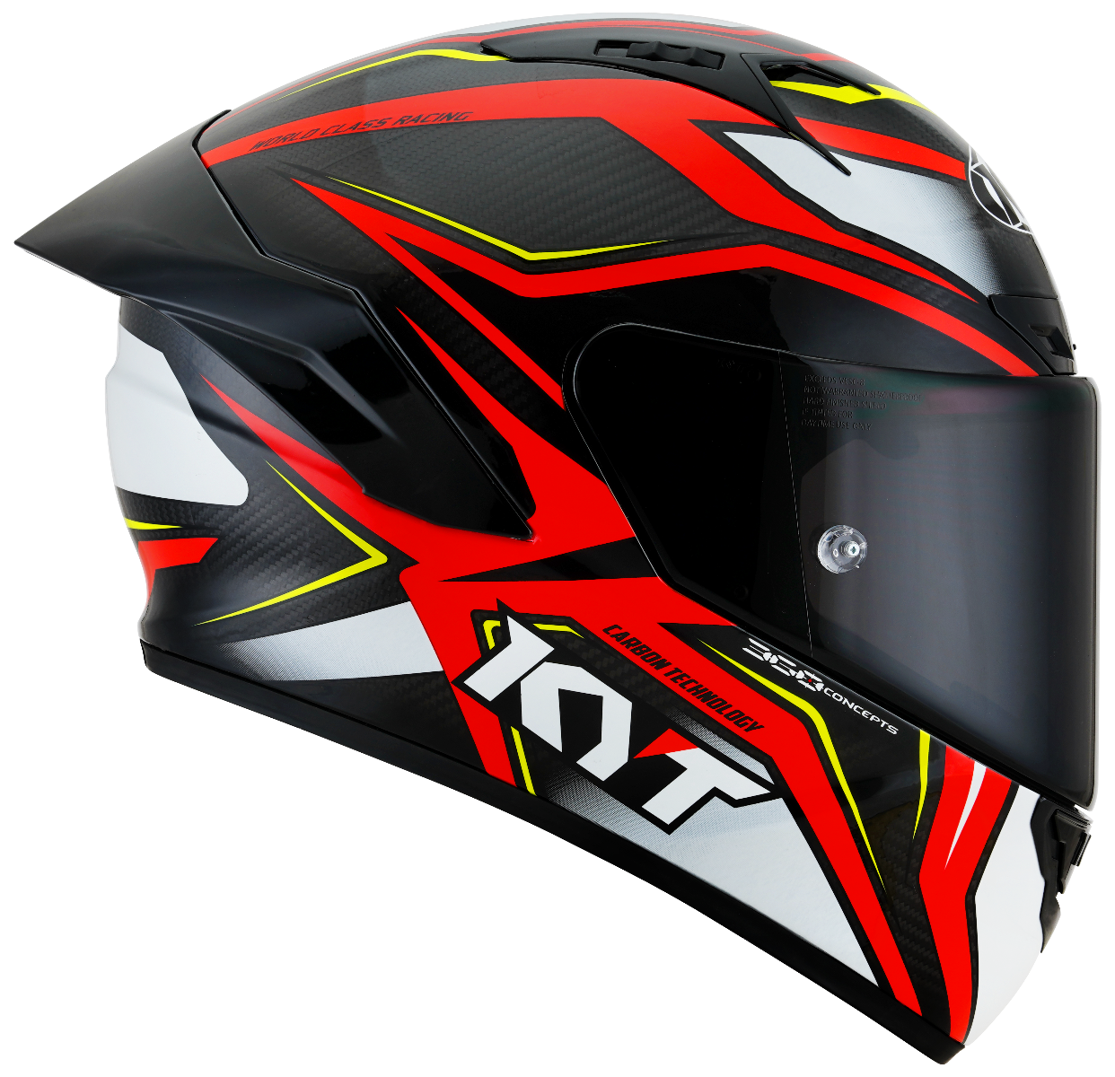 CASCO KYT NZ-RACE CARBON STRIDE RED/WHITE