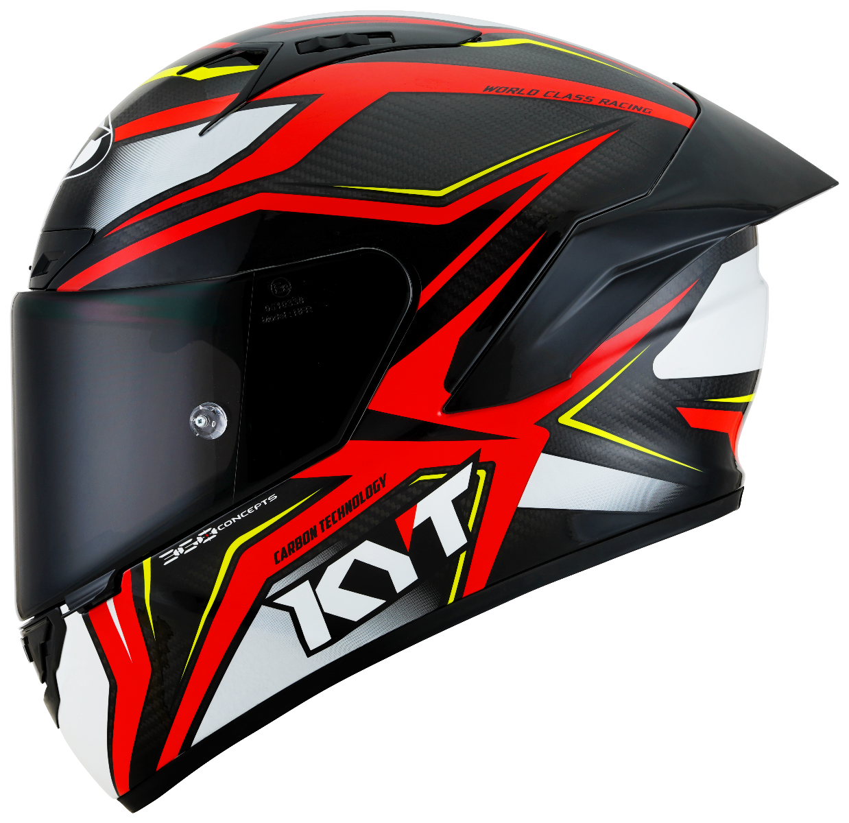 CASCO KYT NZ-RACE CARBON STRIDE RED/WHITE