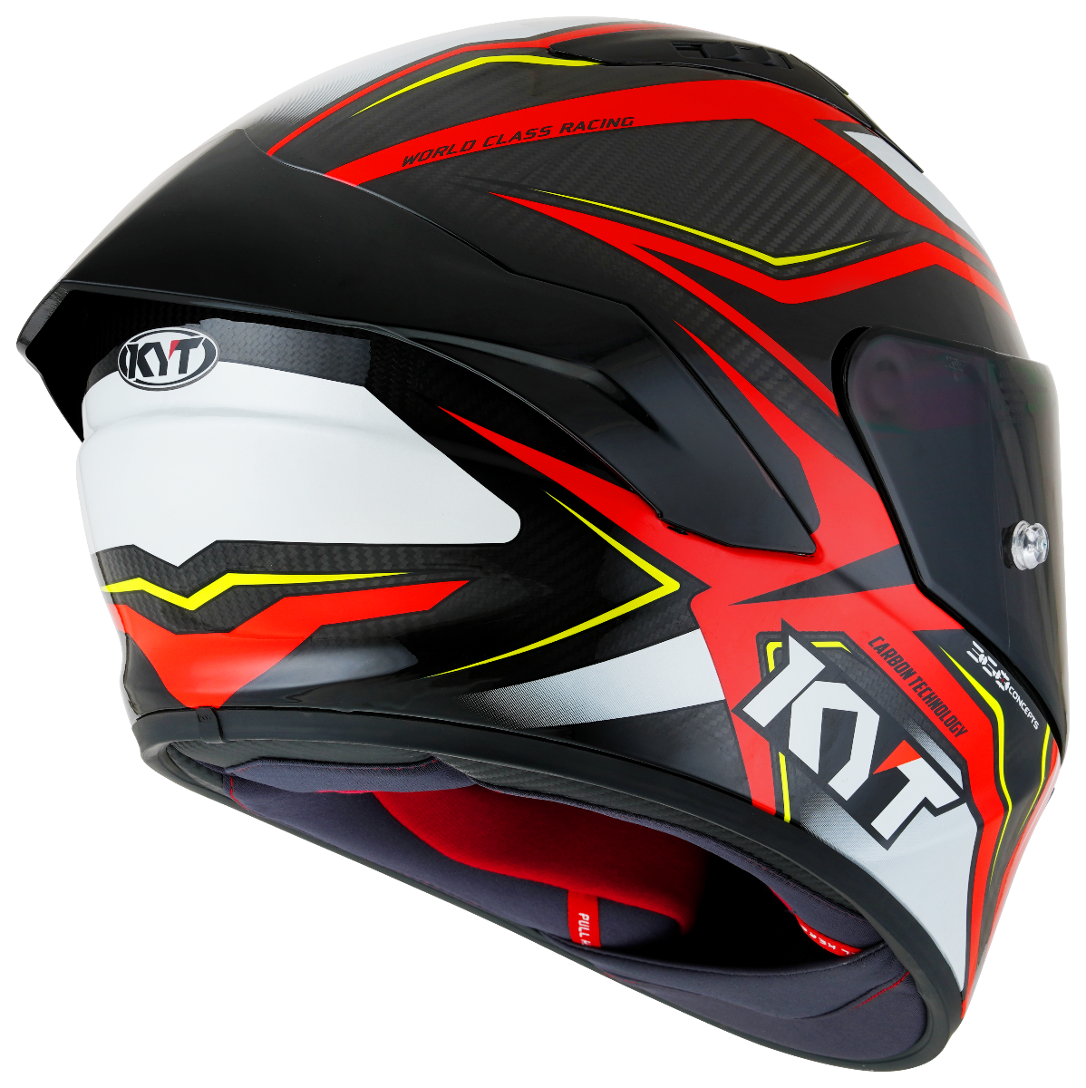 CASCO KYT NZ-RACE CARBON STRIDE RED/WHITE