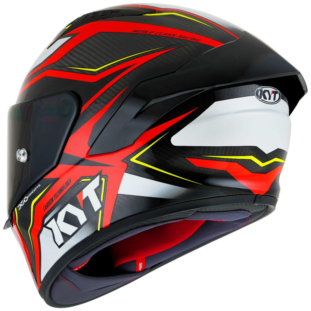 CASCO KYT NZ-RACE CARBON STRIDE RED/WHITE