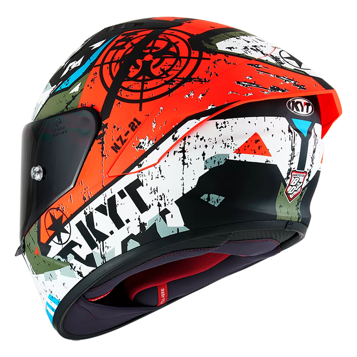 CASCO KYT NZ-RACE BLAZING MATT RED