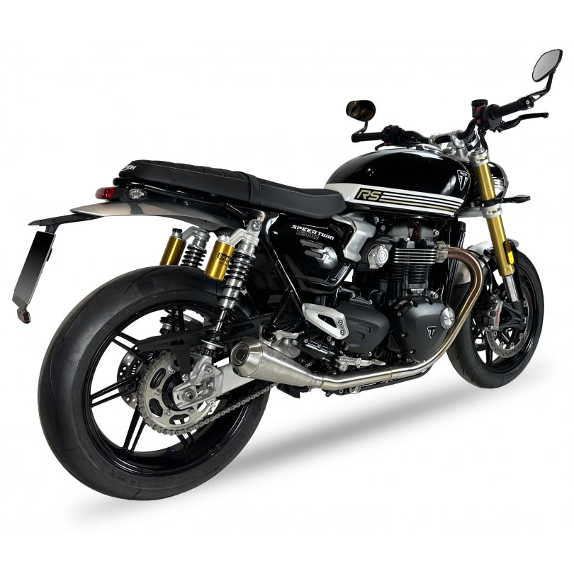 ESCAPE IXIL SLIP ON (RIGHT MUFFLER) - IRONHEAD CONICAL MATT INOX - TRIUMPH SPEED TWIN 1200 / RS 24-25 (DD50)