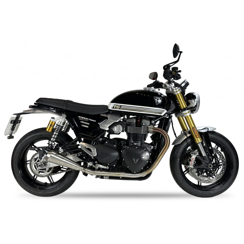 ESCAPE IXIL SLIP ON (LEFT MUFFLER) - IRONHEAD CONICAL MATT INOX - TRIUMPH SPEED TWIN 1200 / RS 24-25 (DD50)