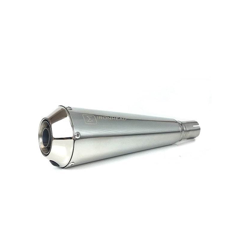 ESCAPE IXIL SLIP ON (LEFT MUFFLER) - IRONHEAD CONICAL INOX - ROYAL ENFIELD CONTINENTAL GT 650 / INTERCEPTOR 650