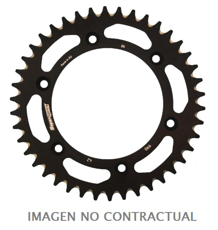 CORONA SUPERSPROX ALUMINIO KTM 525 X 42 - RAL899X42BLK