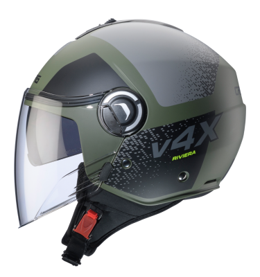 CASCO CABERG RIVIERA V4X ALPHA MATT MILITARY GREEN/BLACK/GREY
