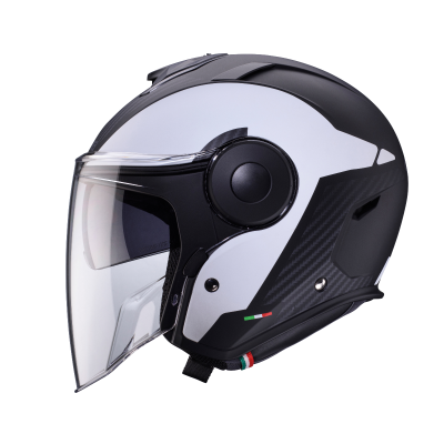 CASCO CABERG MILANO MATT BLACK/WHITE