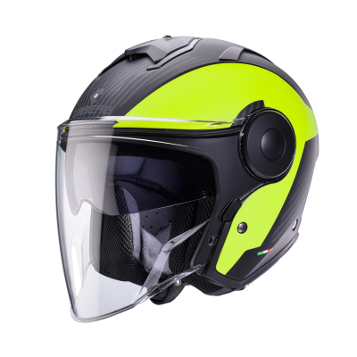 CASCO CABERG MILANO MATT BLACK/YELLOW FLUO
