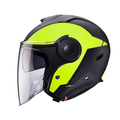 CASCO CABERG MILANO MATT BLACK/YELLOW FLUO