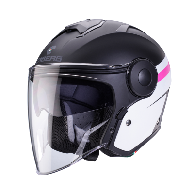 CASCO CABERG SOHO ZEPHYR MATT BLACK/WHITE/FUCHSIA