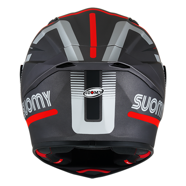 CASCO SUOMY TRACK-1 NINETY SEVEN MATT GUN METAL/RED E06