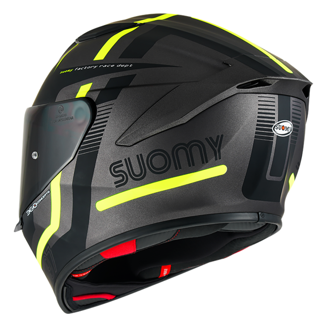 CASCO SUOMY TRACK-1 NINETY SEVEN MATT GUN METAL/YELLOW E06