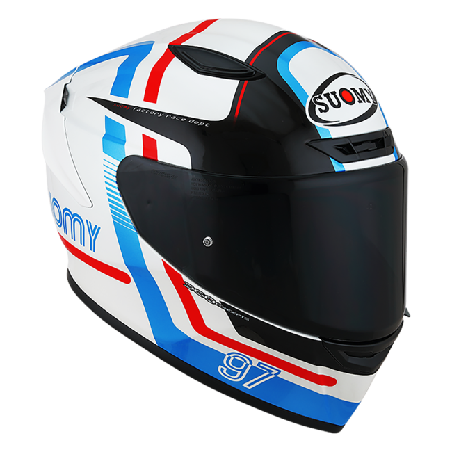 CASCO SUOMY TRACK-1 NINETY SEVEN WHITE/RED E06