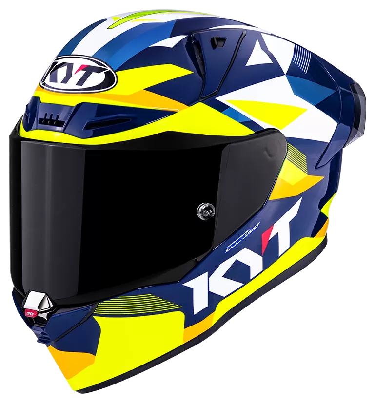 CASCO KYT R1R DIAMOND BLUE/YELLOW