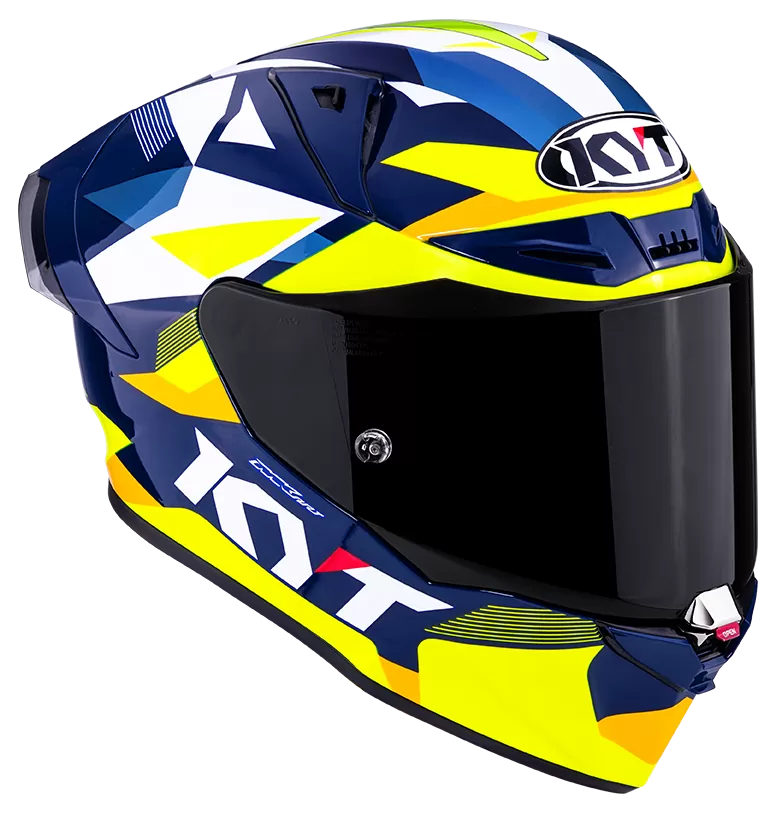 CASCO KYT R1R DIAMOND BLUE/YELLOW