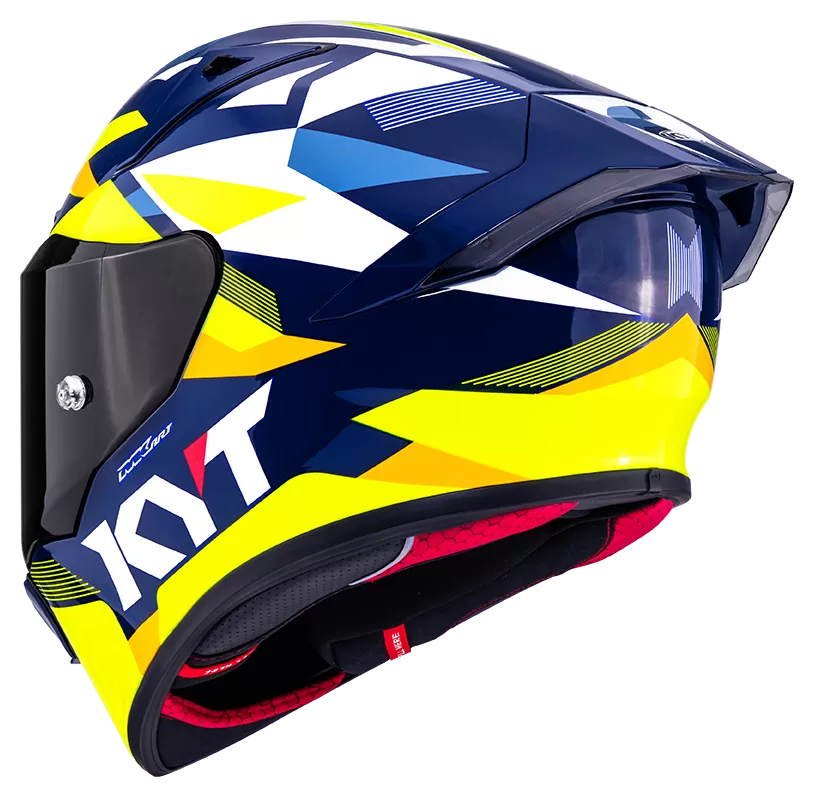 CASCO KYT R1R DIAMOND BLUE/YELLOW