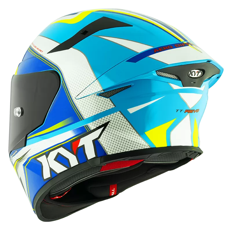 CASCO KYT TT-REVO GRAND PRIX WHITE/LIGHT BLUE