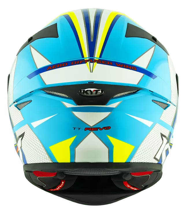 CASCO KYT TT-REVO GRAND PRIX WHITE/LIGHT BLUE