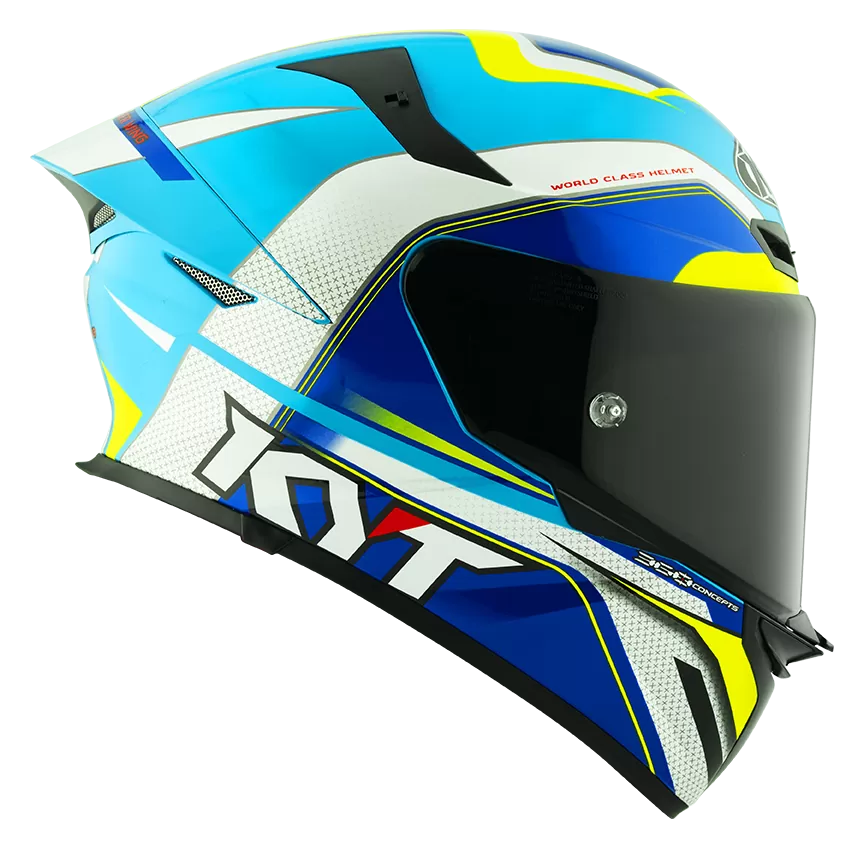 CASCO KYT TT-REVO GRAND PRIX WHITE/LIGHT BLUE