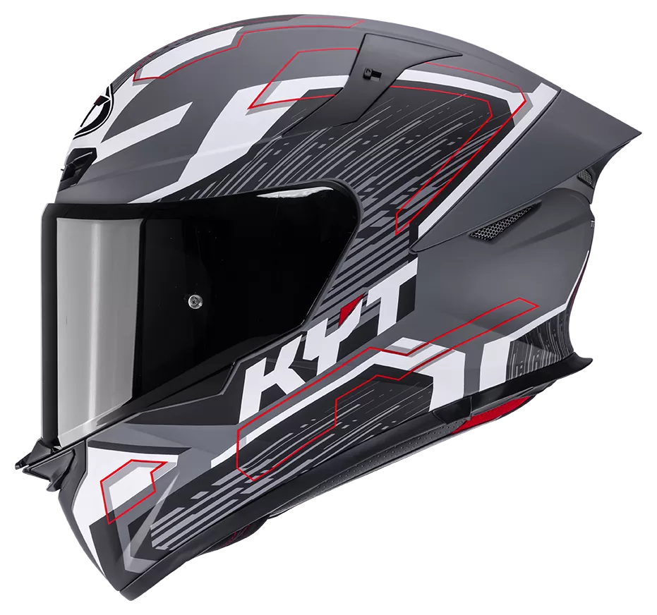 CASCO KYT TT-REVO SPEEDING MATT GRL GREY/BLACK