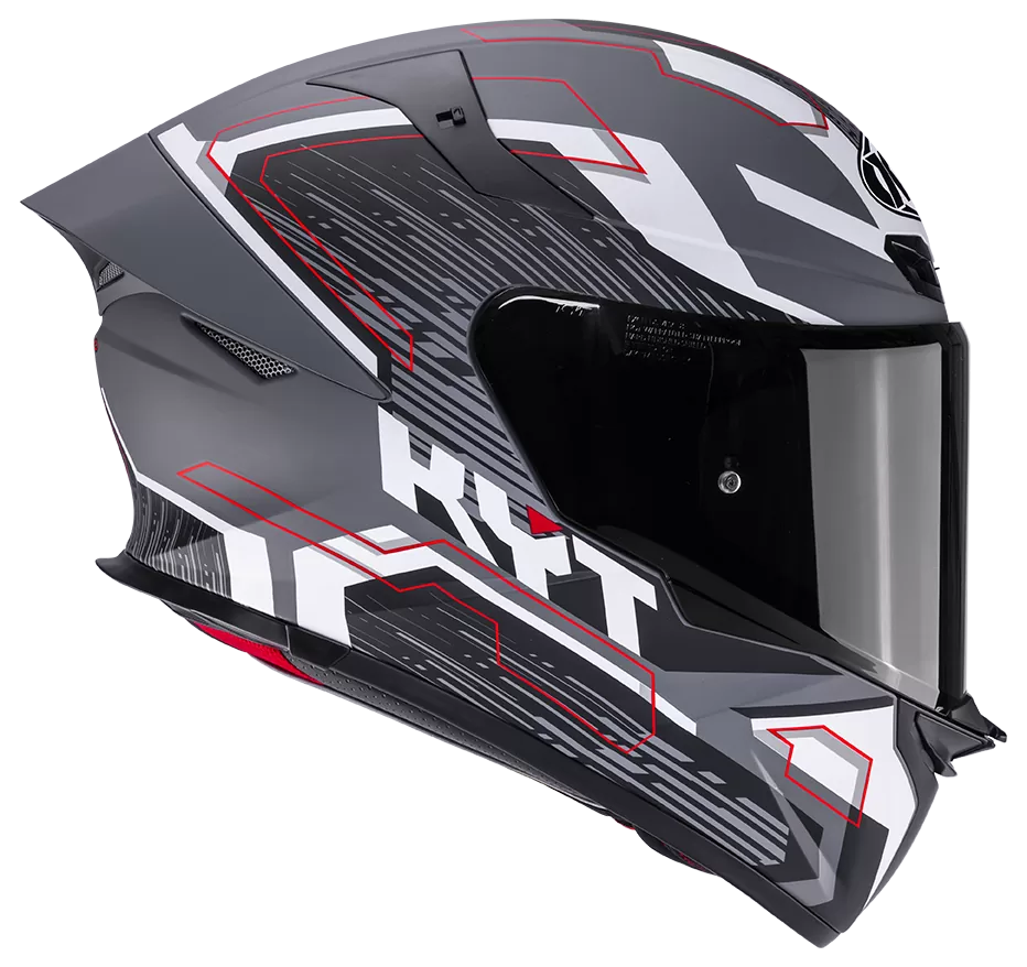 CASCO KYT TT-REVO SPEEDING MATT GRL GREY/BLACK