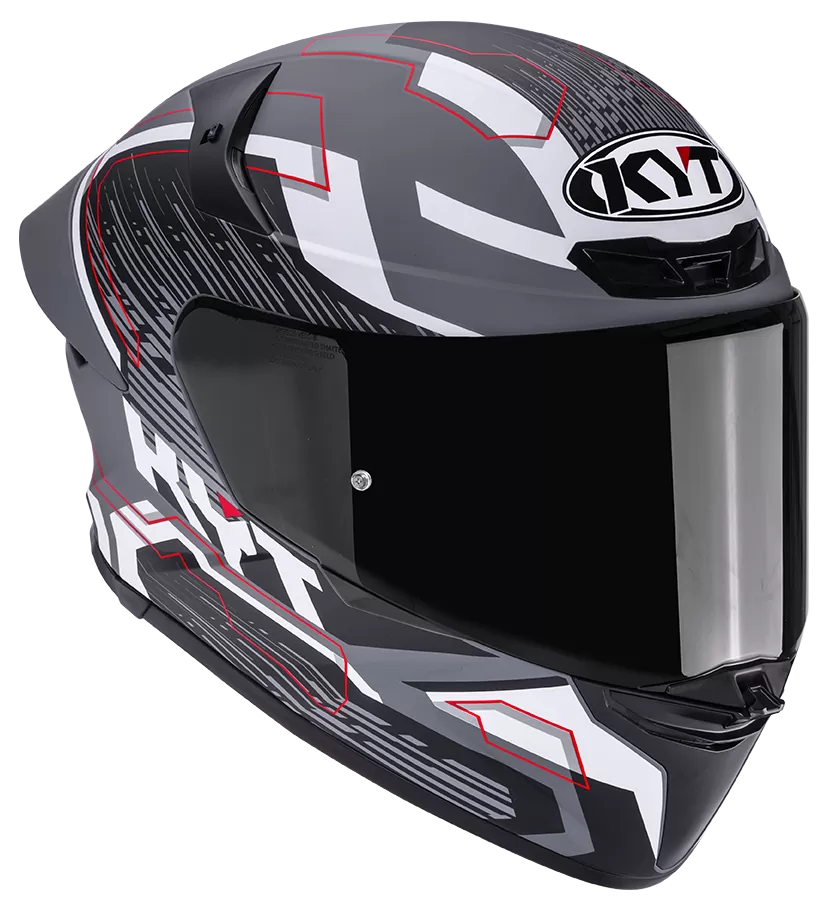 CASCO KYT TT-REVO SPEEDING MATT GRL GREY/BLACK