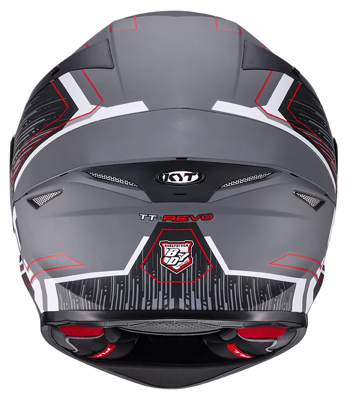 CASCO KYT TT-REVO SPEEDING MATT GRL GREY/BLACK