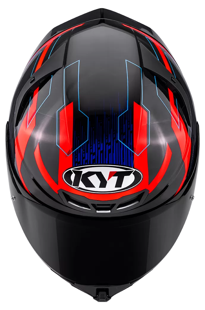 CASCO KYT TT-REVO SPEEDING BLACK/RED/BLUE