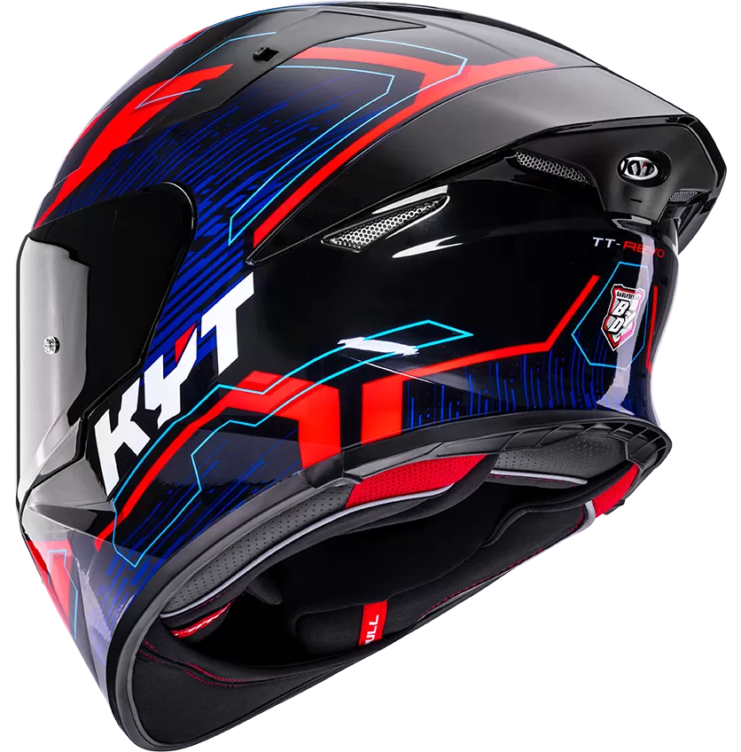 CASCO KYT TT-REVO SPEEDING BLACK/RED/BLUE