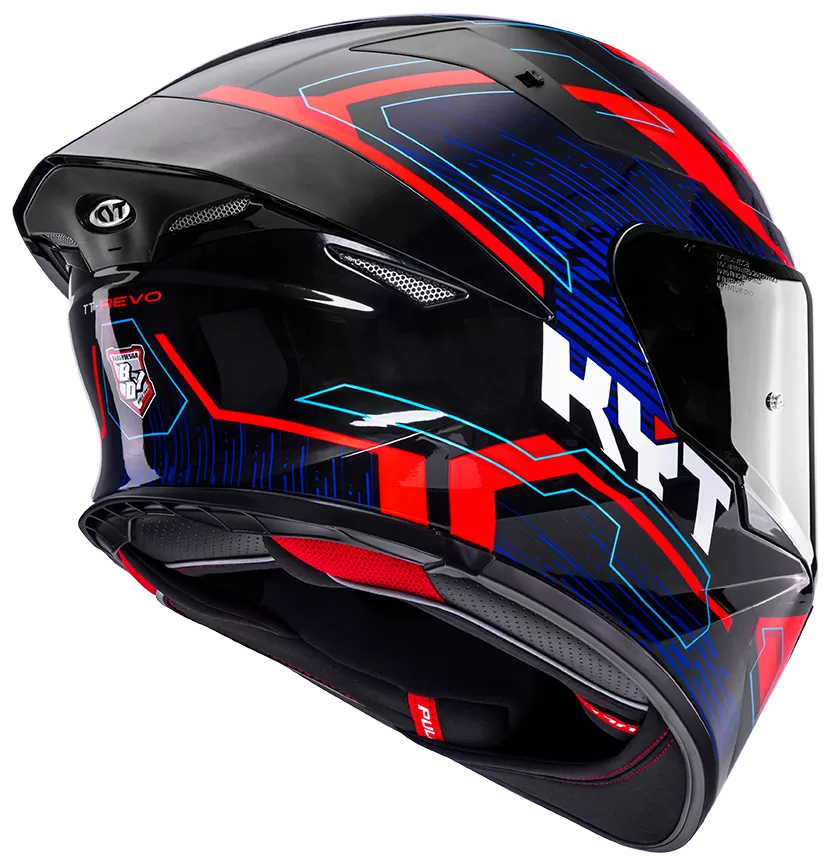 CASCO KYT TT-REVO SPEEDING BLACK/RED/BLUE