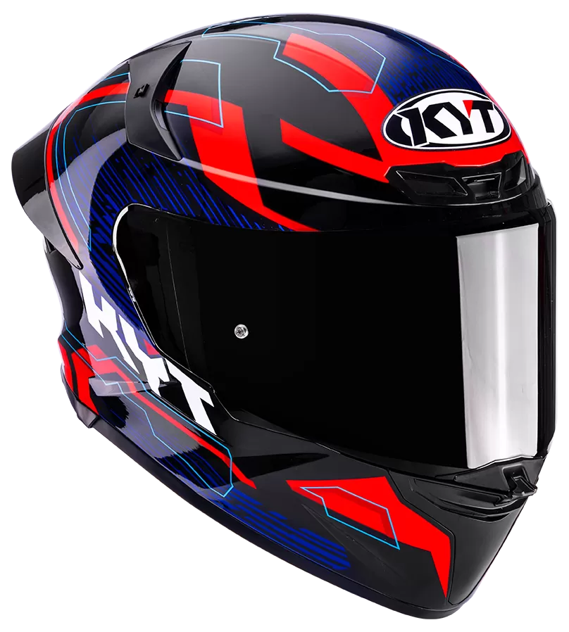 CASCO KYT TT-REVO SPEEDING BLACK/RED/BLUE