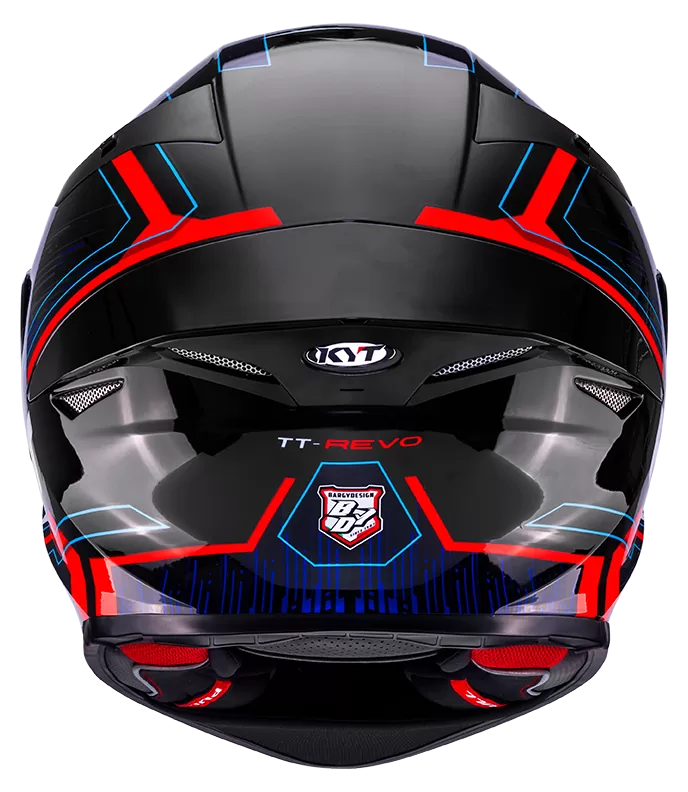 CASCO KYT TT-REVO SPEEDING BLACK/RED/BLUE
