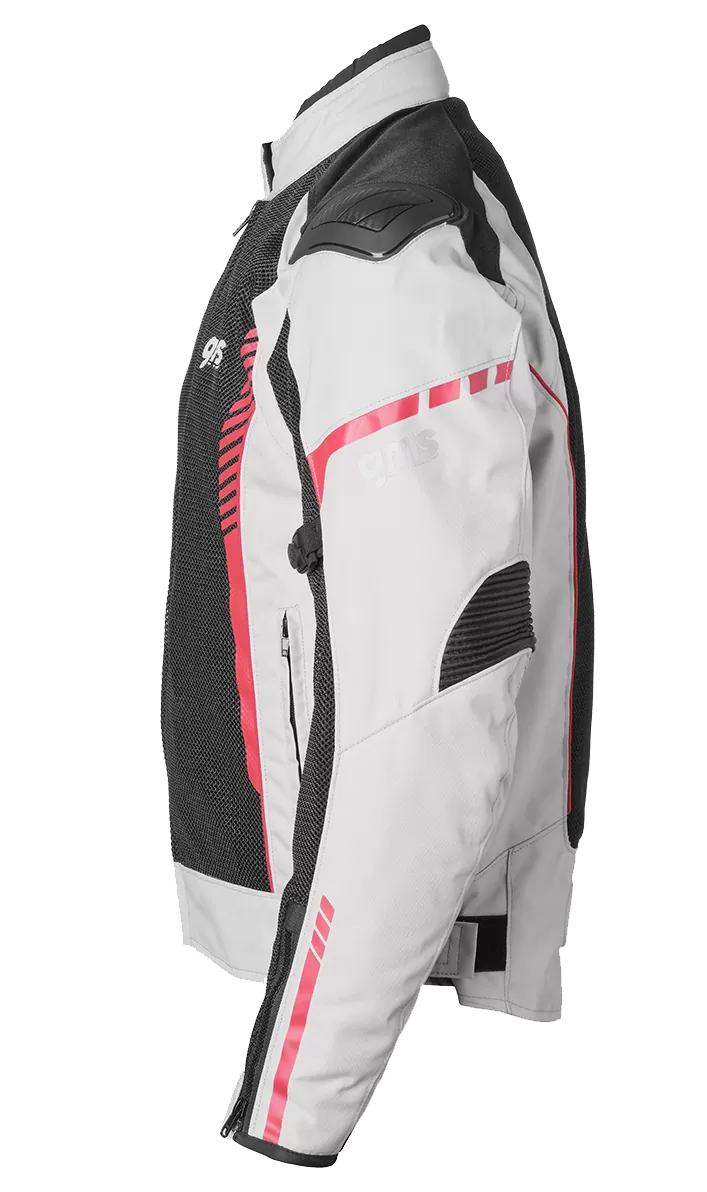 CHAQUETA GMS SAMU MESH JACKET BEIGE/BLACK/RED