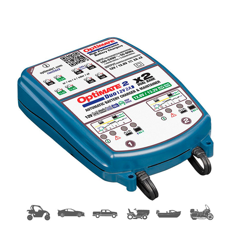 CARGADOR/MANTENEDOR DE BATERÍAS OPTIMATE 2 DUO X 2 BANK TM-570