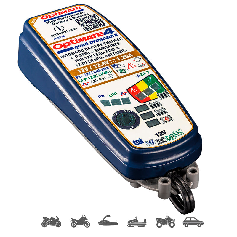 CARGADOR/MANTENEDOR DE BATERÍAS OPTIMATE 4 QUAD PROGRAM PREMIUM TM630-PR