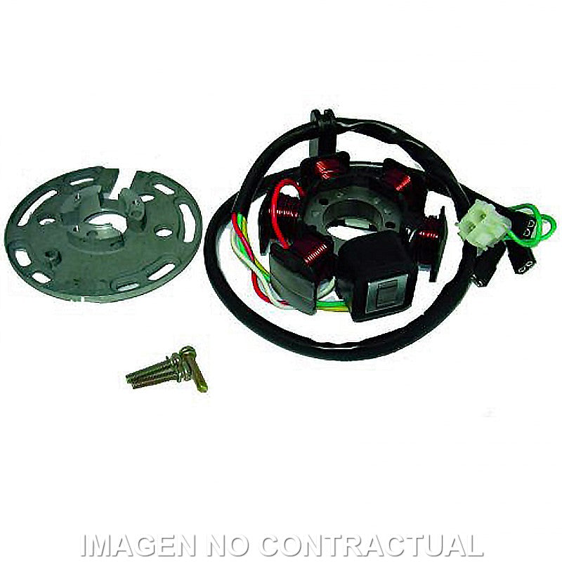 STATOR KOKUSAN 6 POLOS 12V 85W (MOTOR DERBI SIN ARRANQUE ELÉCTRICO)