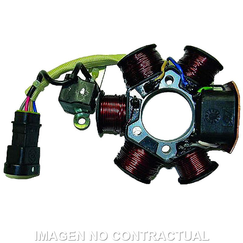 STATOR KOKUSAN 6 POLOS 12V 90W (MOTOR PIAGGIO HI-PER 2 CATALIZADO)