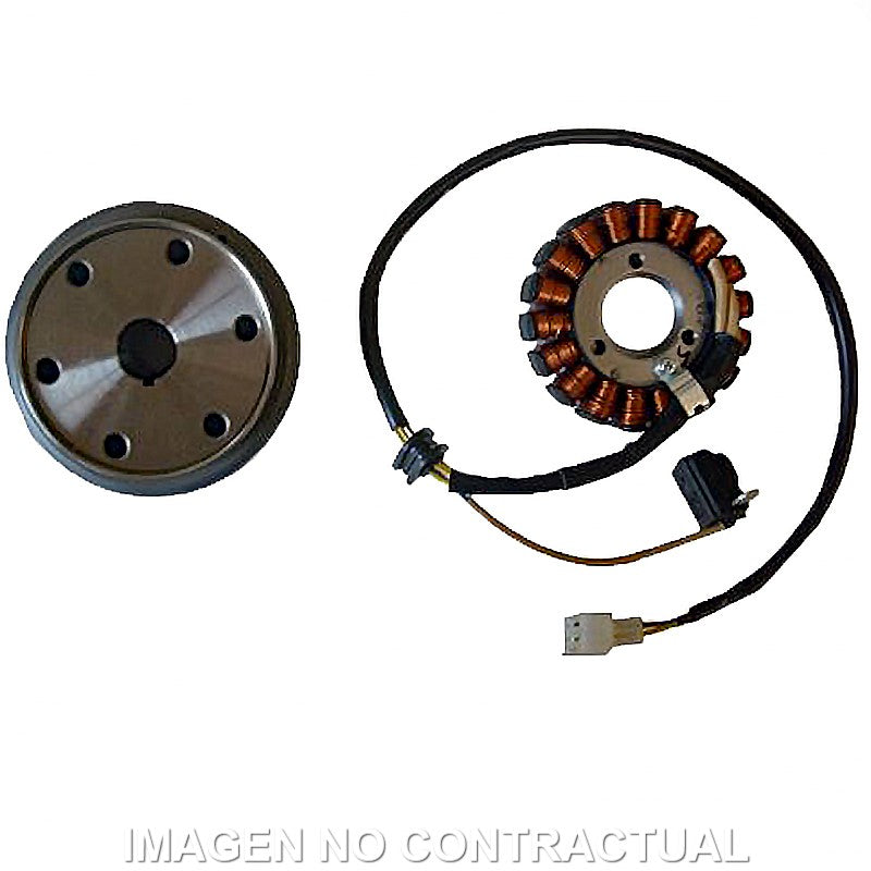 VOLANTE MAGNÉTICO 18 POLOS TRIFASE 12V 220W (MOTOR APRILIA CARBURADOR 4T)