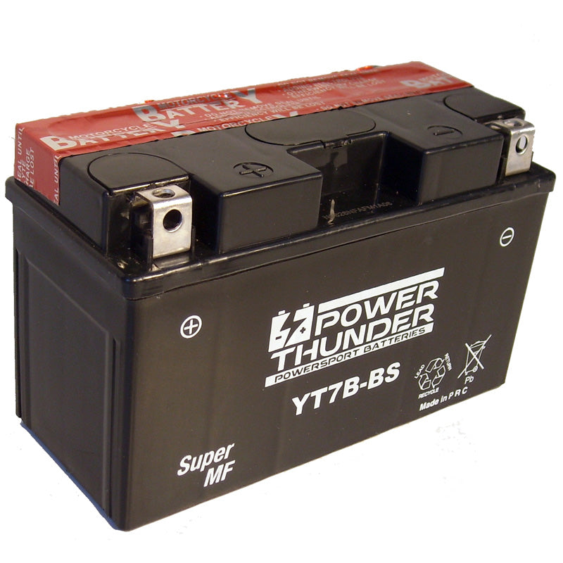 BATERÍA POWER THUNDER CT7B-BS SIN MANTENIMIENTO